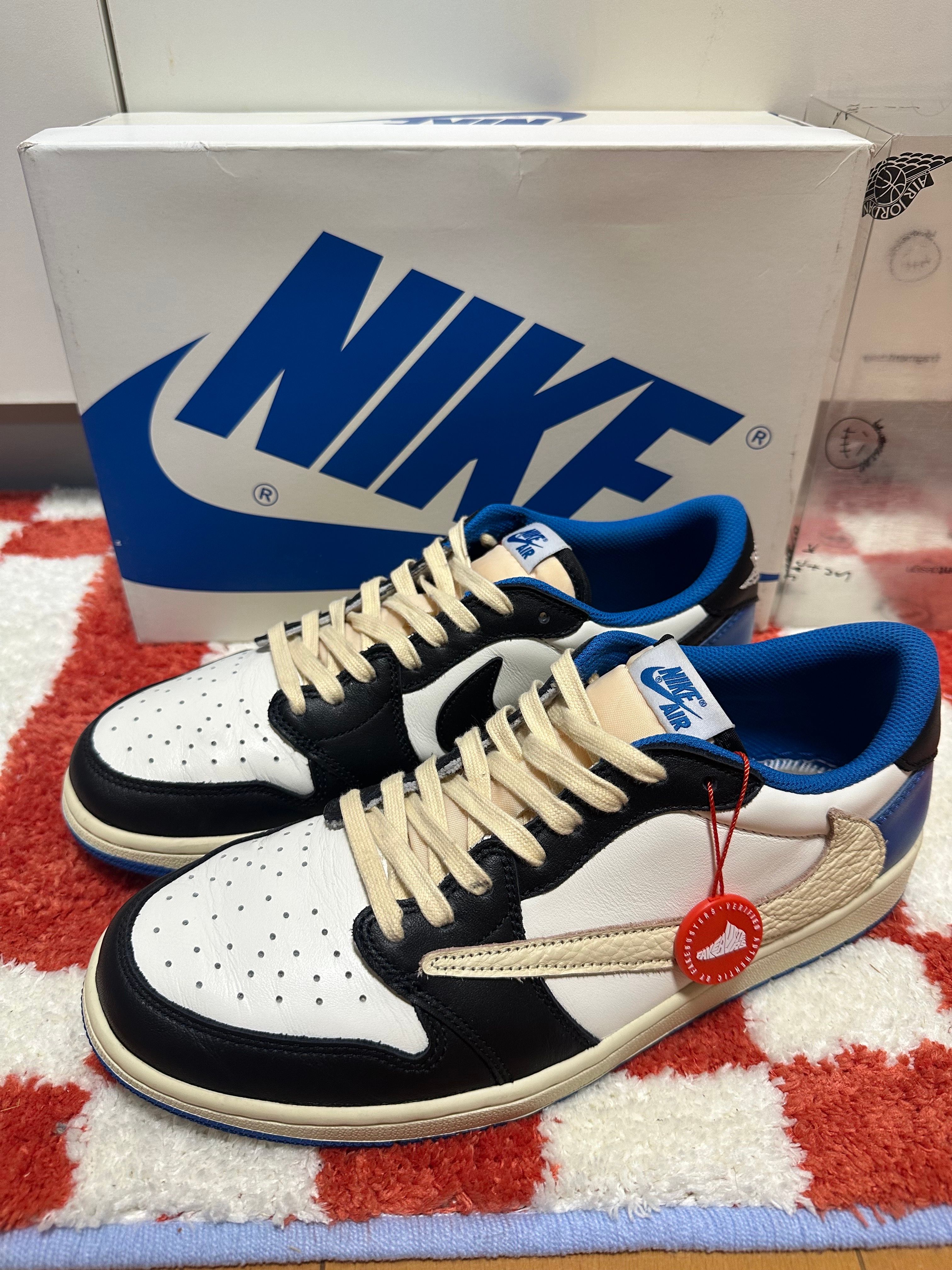 Travis Scott × fragment design × Nike Air Jordan 1 Low OG SP "Military Blue"