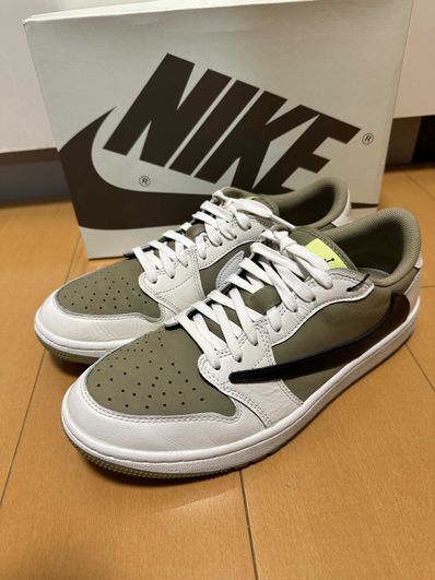 Travis Scott × Nike Air Jordan 1 Low Golf NRG "Neutral Olive"