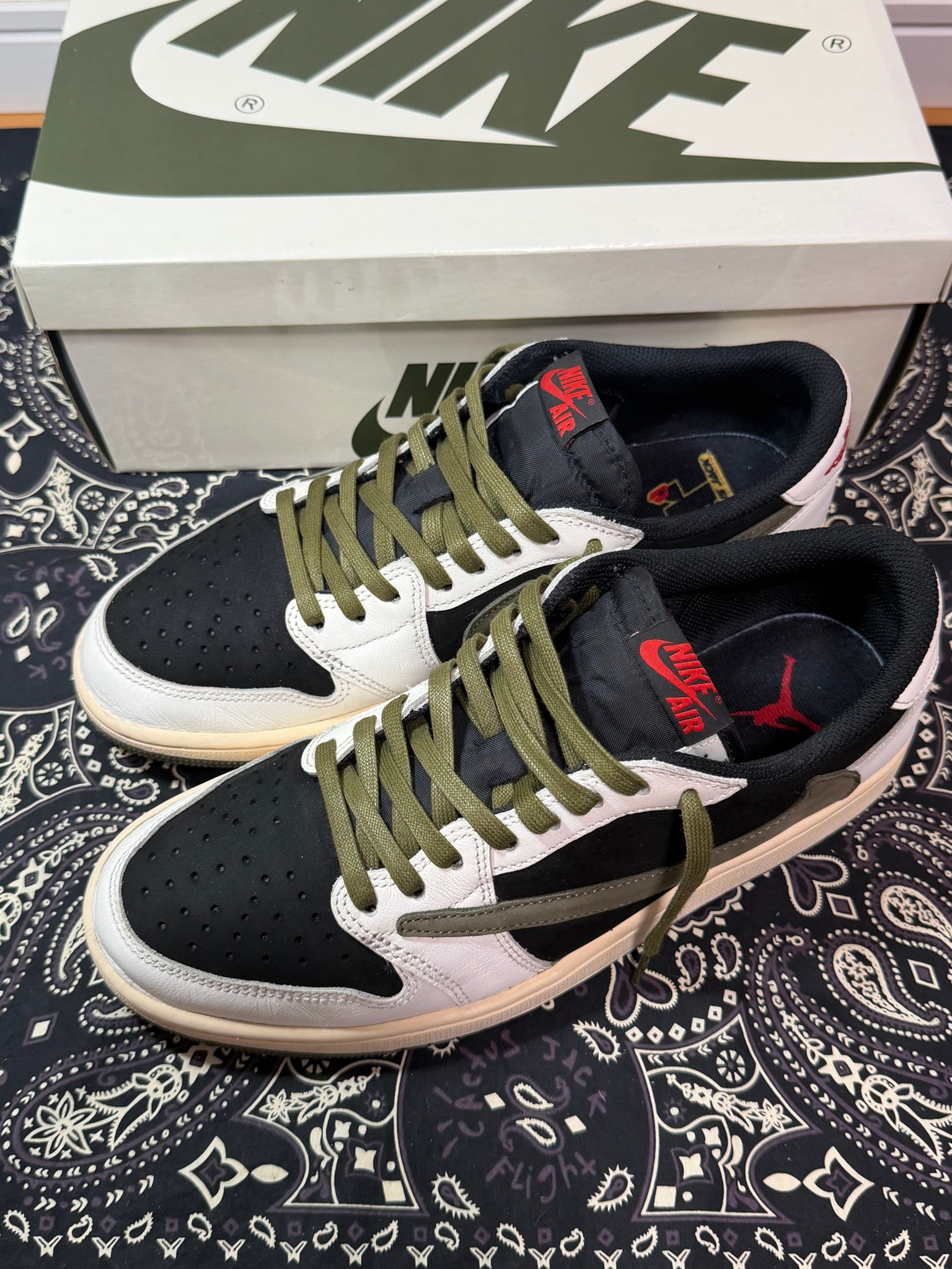 Travis Scott × Nike Women's Air Jordan 1 Low OG "Medium Olive"
