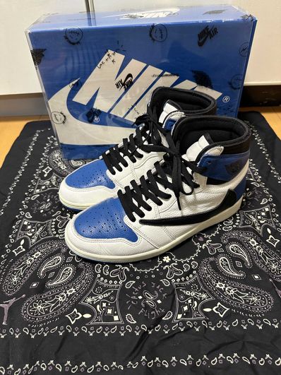 Travis Scott × fragment design × Nike Air Jordan 1 Retro High OG SP "Military Blue"
