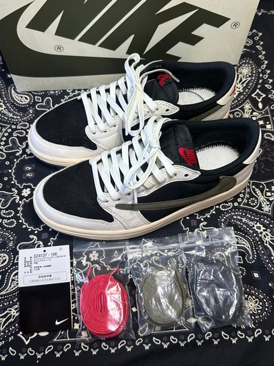 Travis Scott × Nike Women's Air Jordan 1 Low OG "Medium Olive"