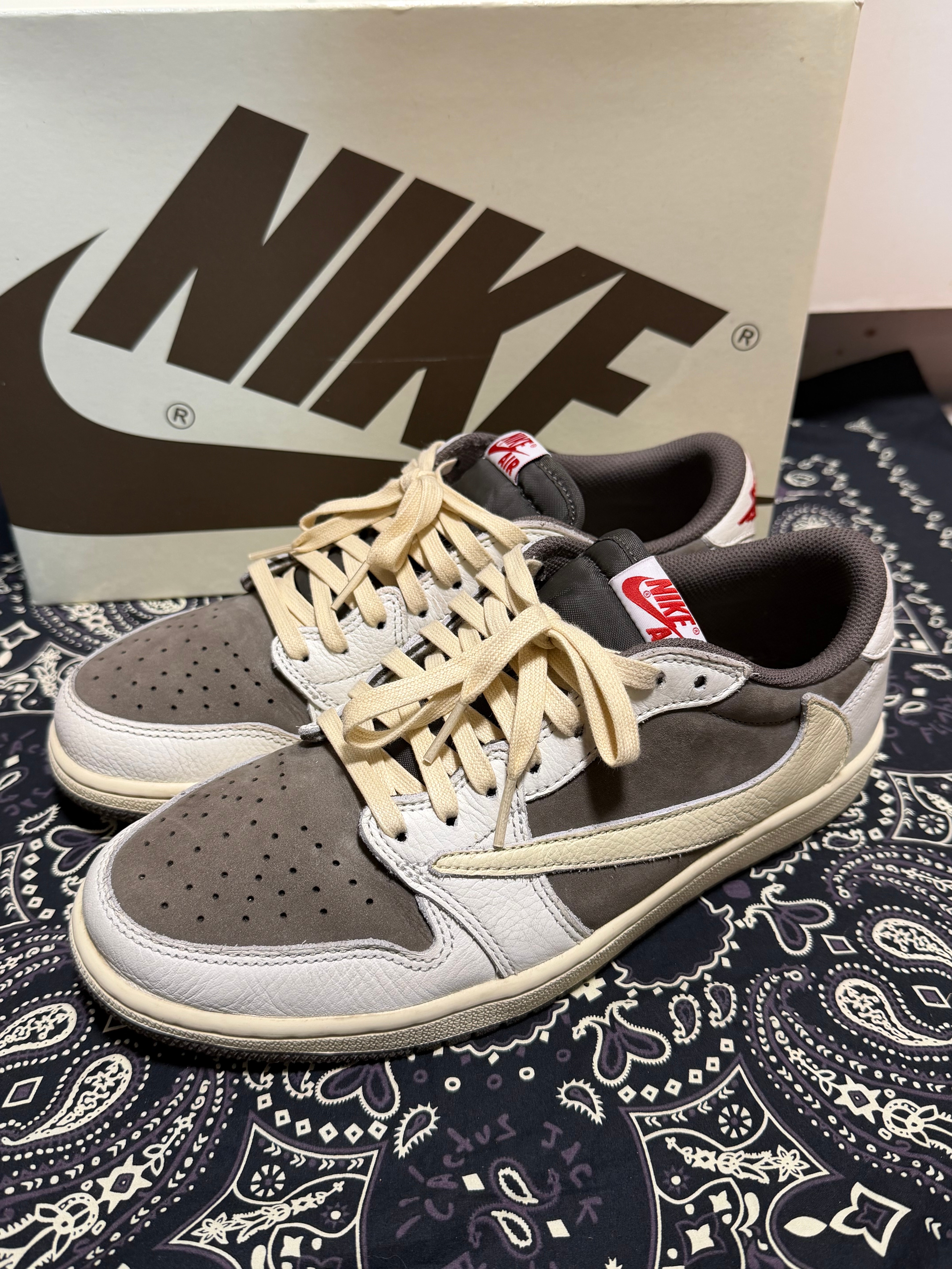 Travis Scott × Nike Air Jordan 1 Low OG SP "Reverse Mocha/Sail and Ridgerock"