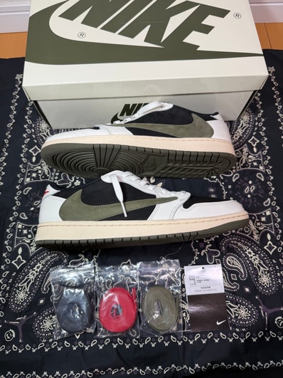 Travis Scott × Nike Women's Air Jordan 1 Low OG "Medium Olive"