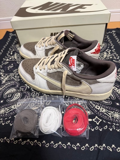Travis Scott × Nike Air Jordan 1 Low OG SP "Reverse Mocha/Sail and Ridgerock"
