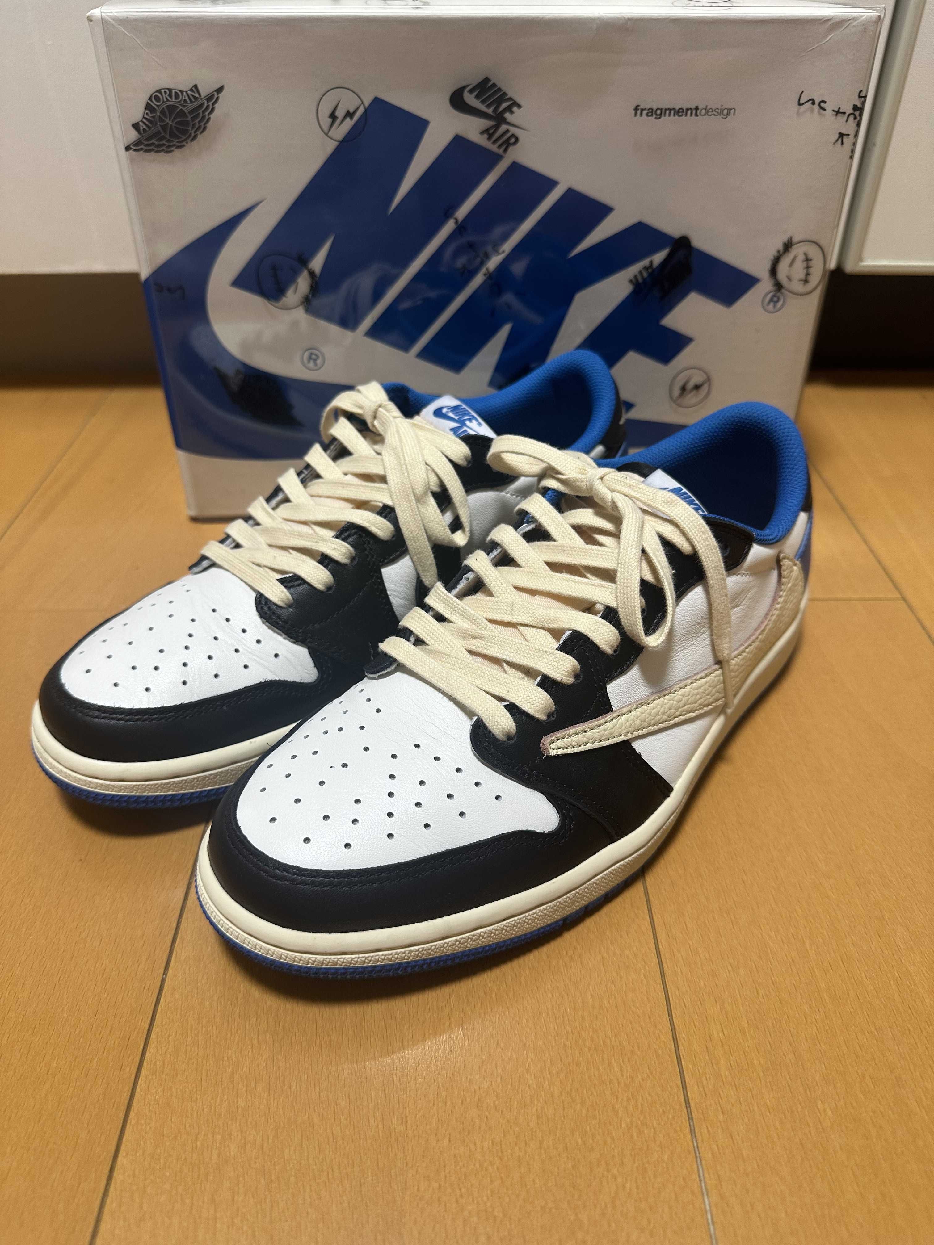 Travis Scott × fragment design × Nike Air Jordan 1 Low OG SP "Military Blue"