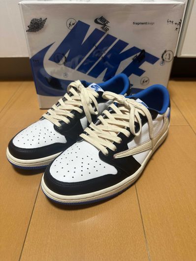 Travis Scott × fragment design × Nike Air Jordan 1 Low OG SP "Military Blue"