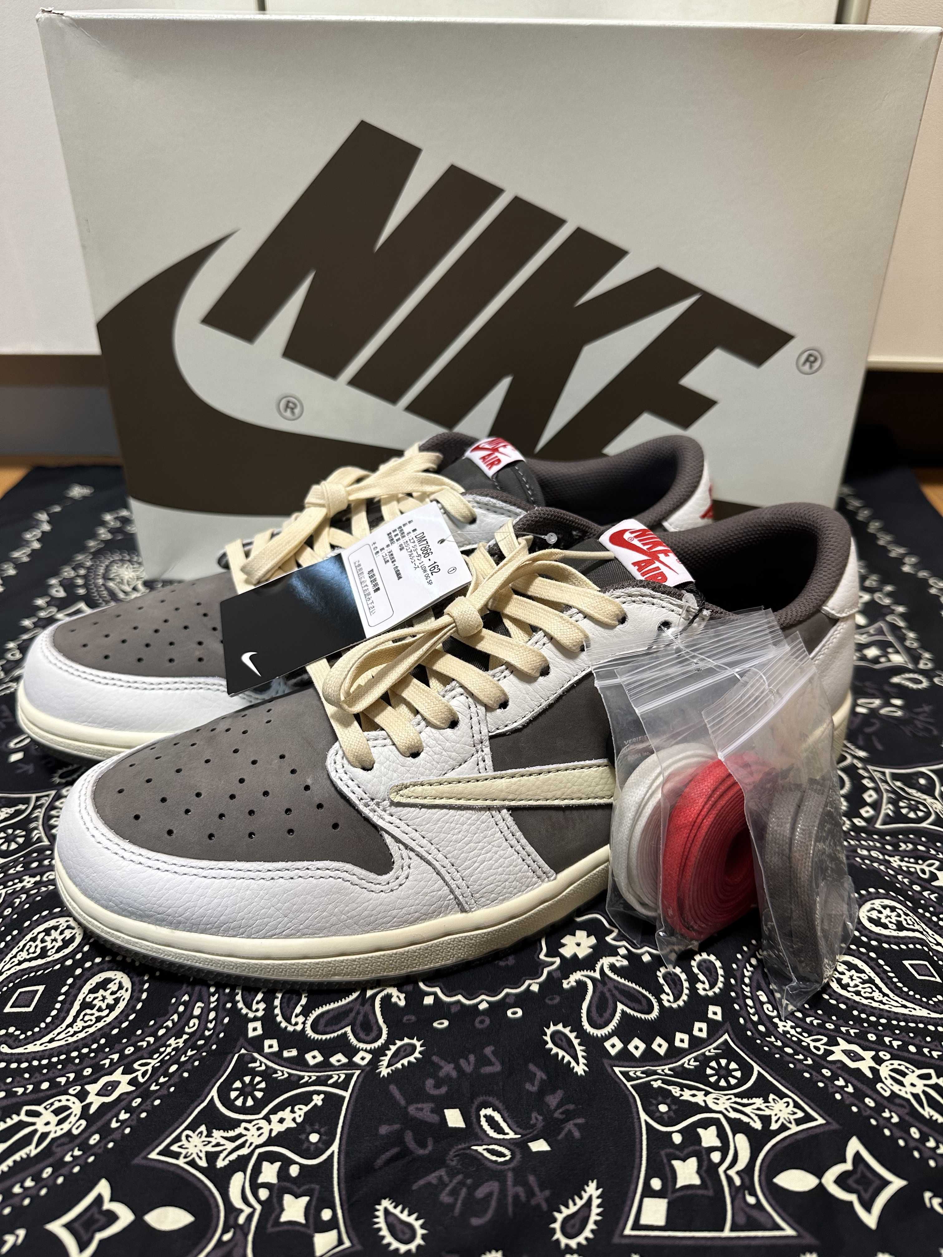 Travis Scott × Nike Air Jordan 1 Low OG SP "Reverse Mocha/Sail and Ridgerock"