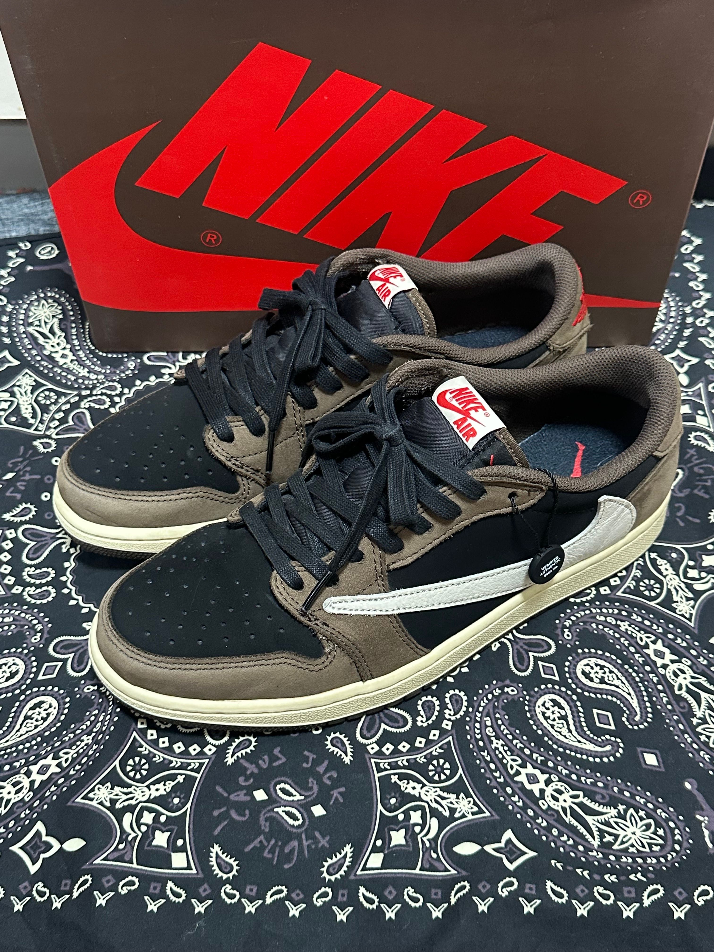 Travis Scott × Nike Air Jordan 1 Low OG SP-T "Black/Dark Mocha"