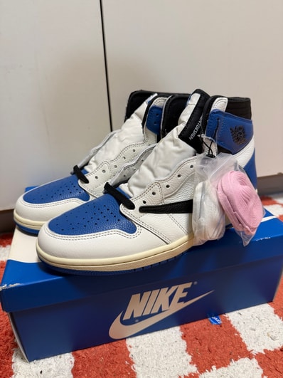Travis Scott × fragment design × Nike Air Jordan 1 Retro High OG SP "Military Blue"