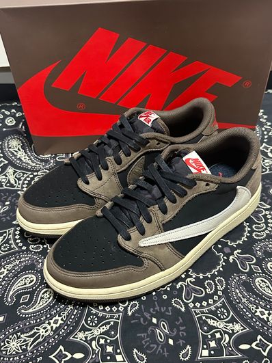 Travis Scott × Nike Air Jordan 1 Low OG SP-T "Black/Dark Mocha"