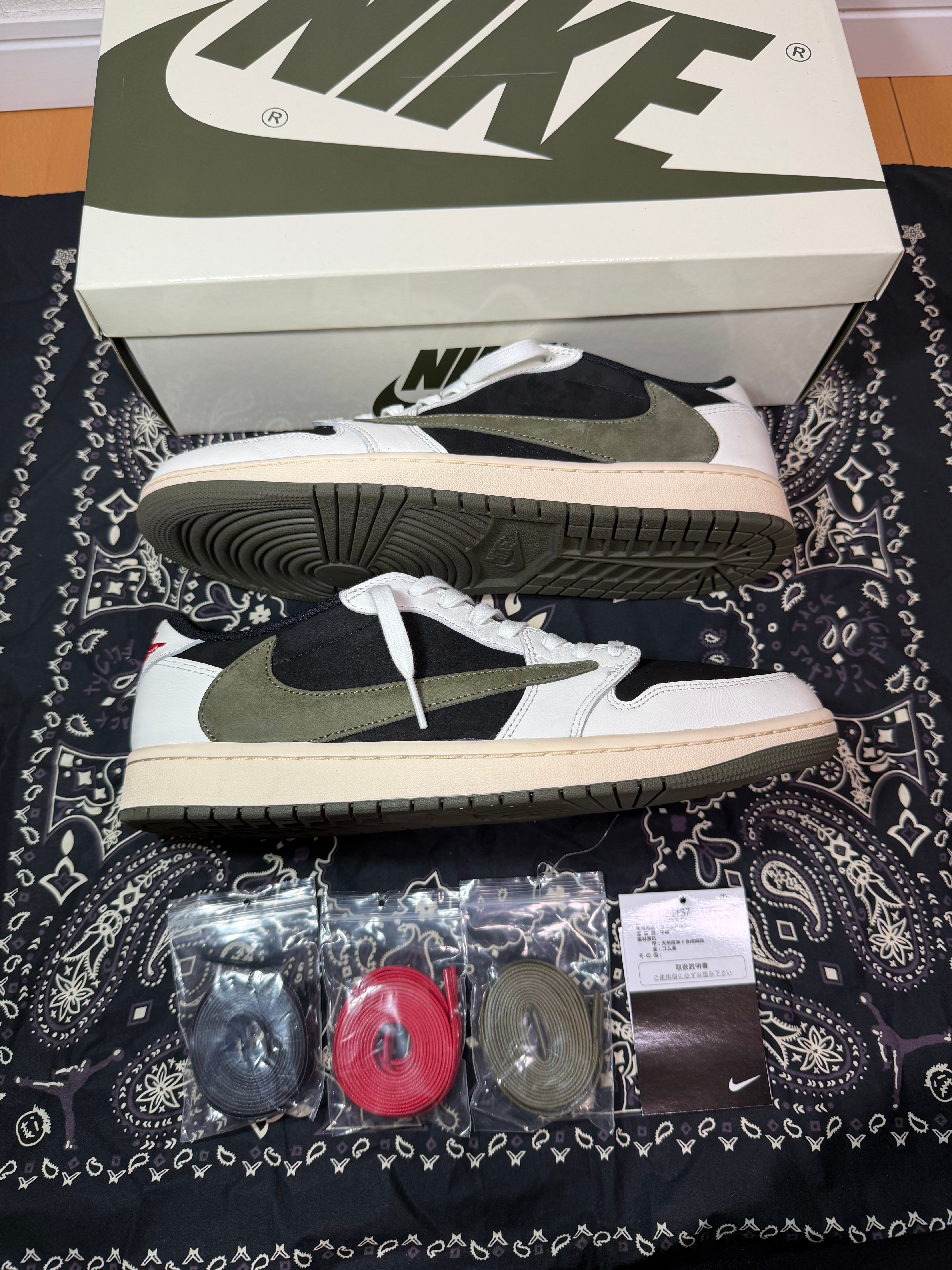Travis Scott × Nike Women's Air Jordan 1 Low OG "Medium Olive"