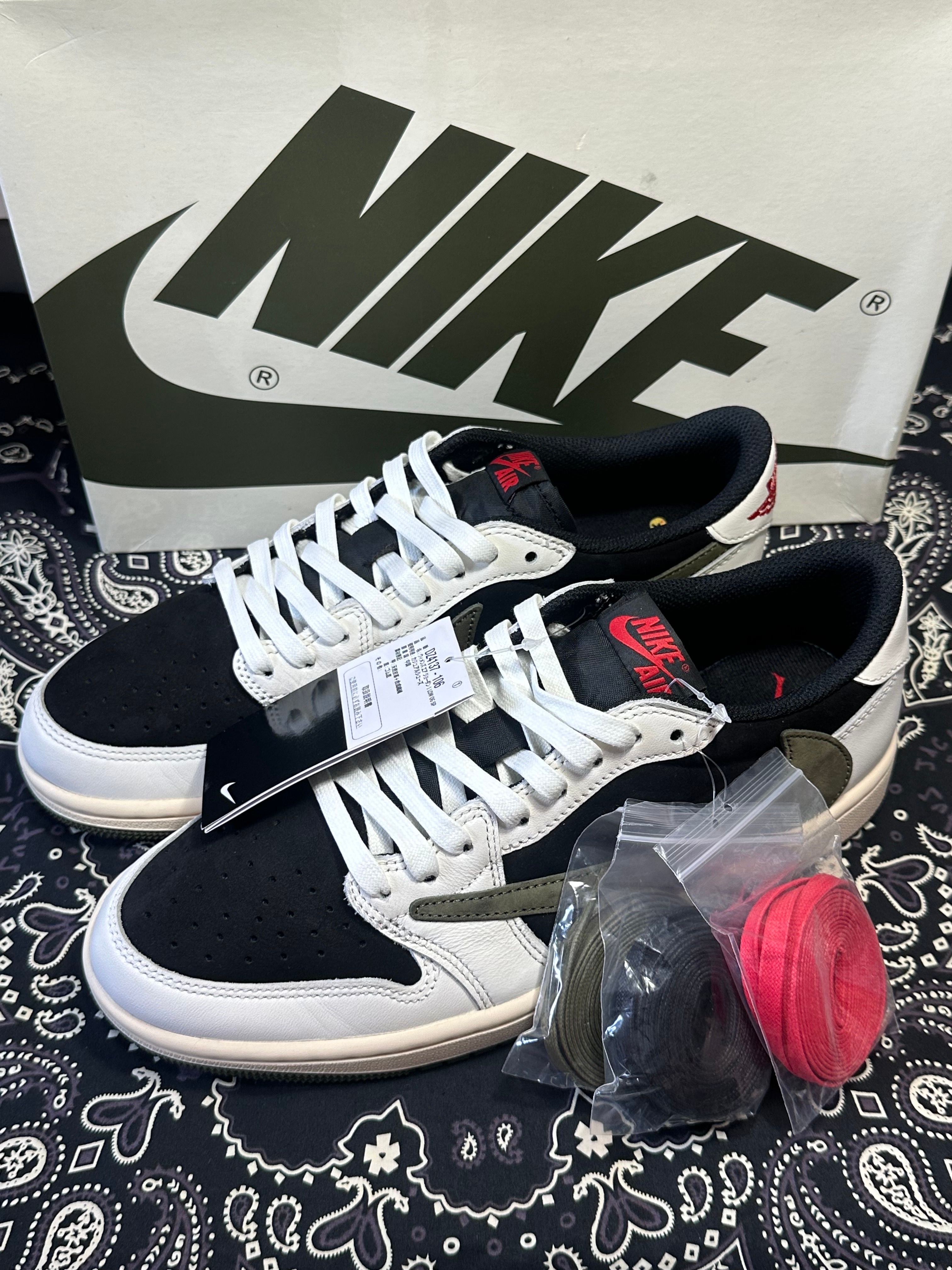 Travis Scott × Nike Women's Air Jordan 1 Low OG "Medium Olive"