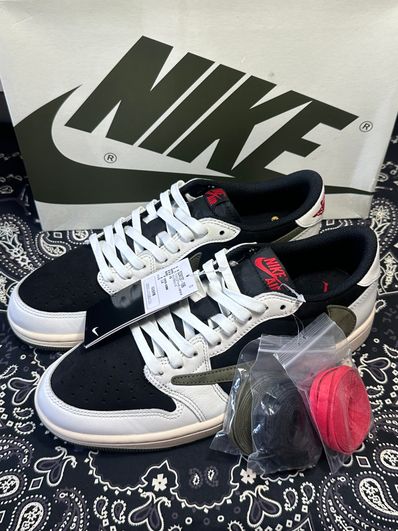 Travis Scott × Nike Women's Air Jordan 1 Low OG "Medium Olive"