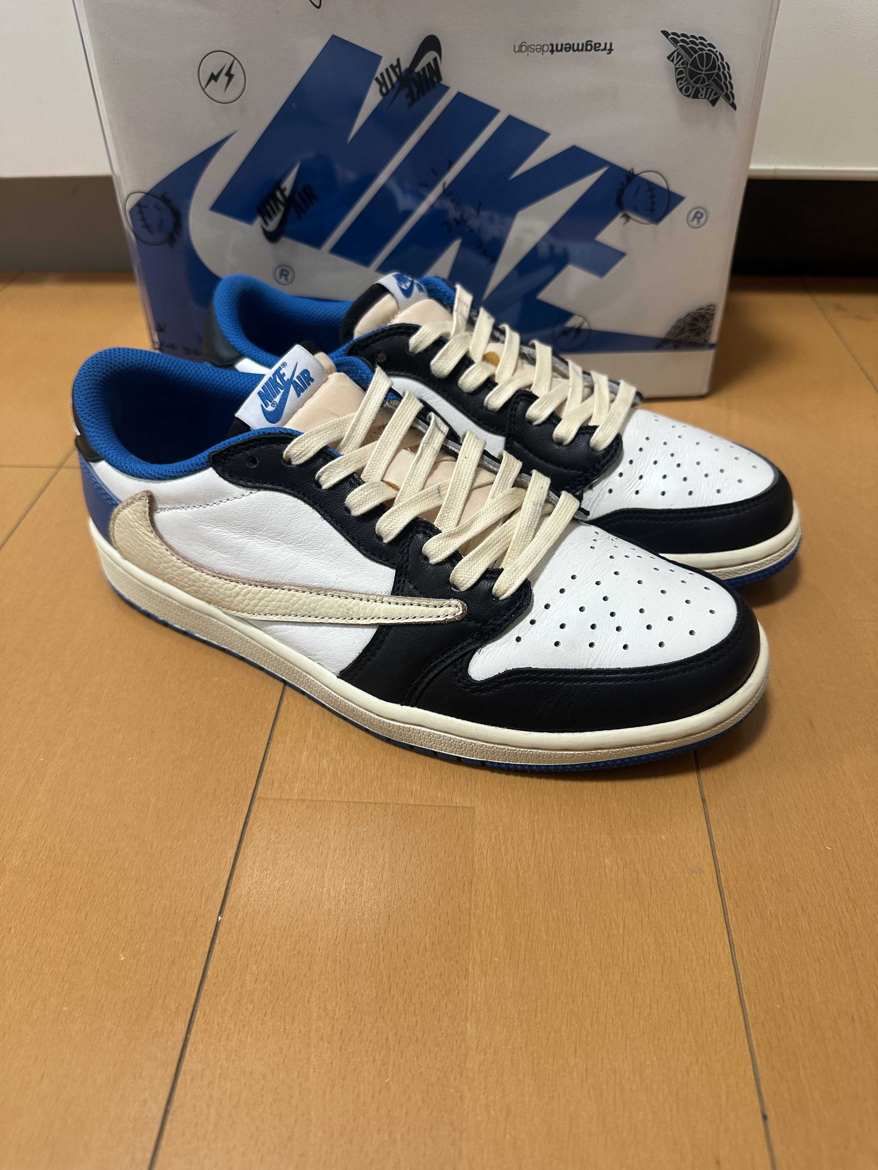 Travis Scott × fragment design × Nike Air Jordan 1 Low OG SP "Military Blue"