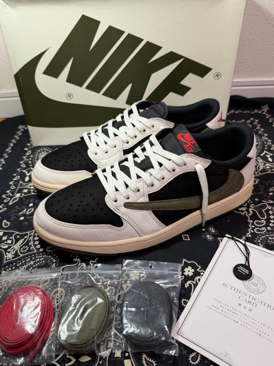 Travis Scott × Nike Women's Air Jordan 1 Low OG "Medium Olive"