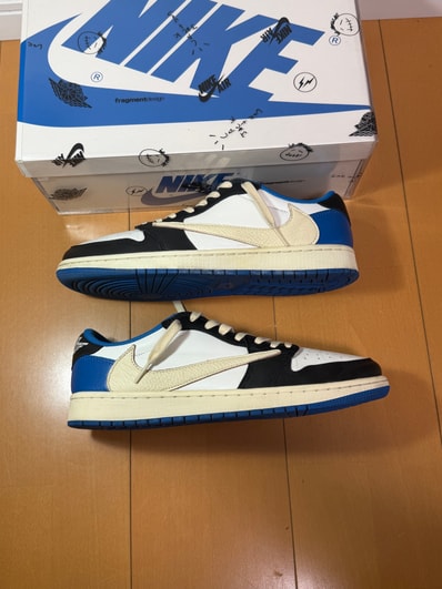 Travis Scott × fragment design × Nike Air Jordan 1 Low OG SP "Military Blue"