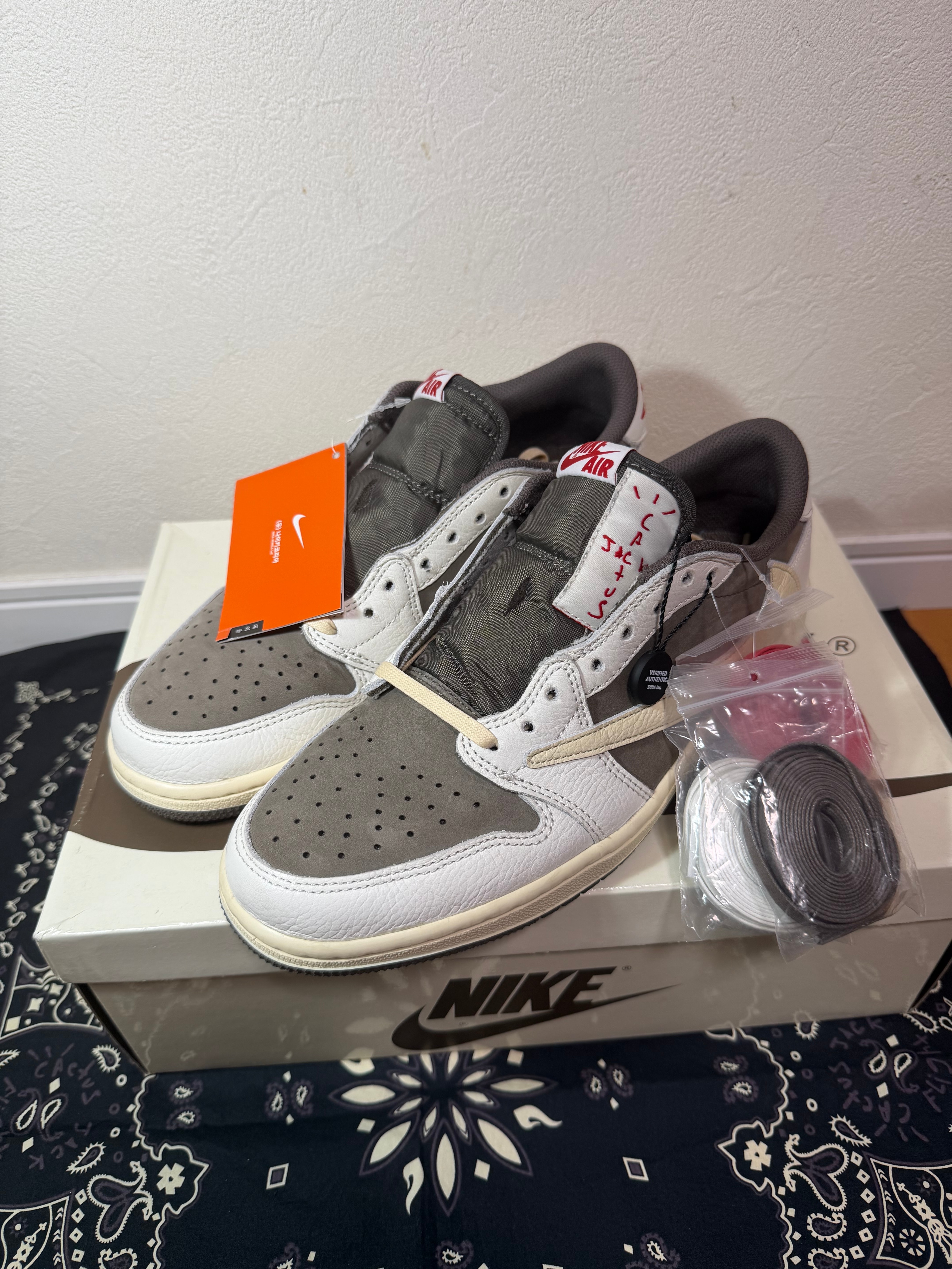 Travis Scott × Nike Air Jordan 1 Low OG SP "Reverse Mocha/Sail and Ridgerock"