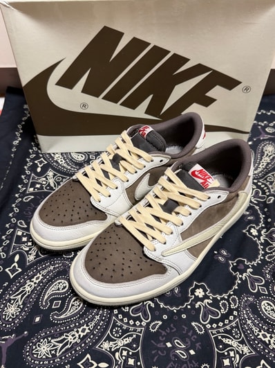 Travis Scott × Nike Air Jordan 1 Low OG SP "Reverse Mocha/Sail and Ridgerock"