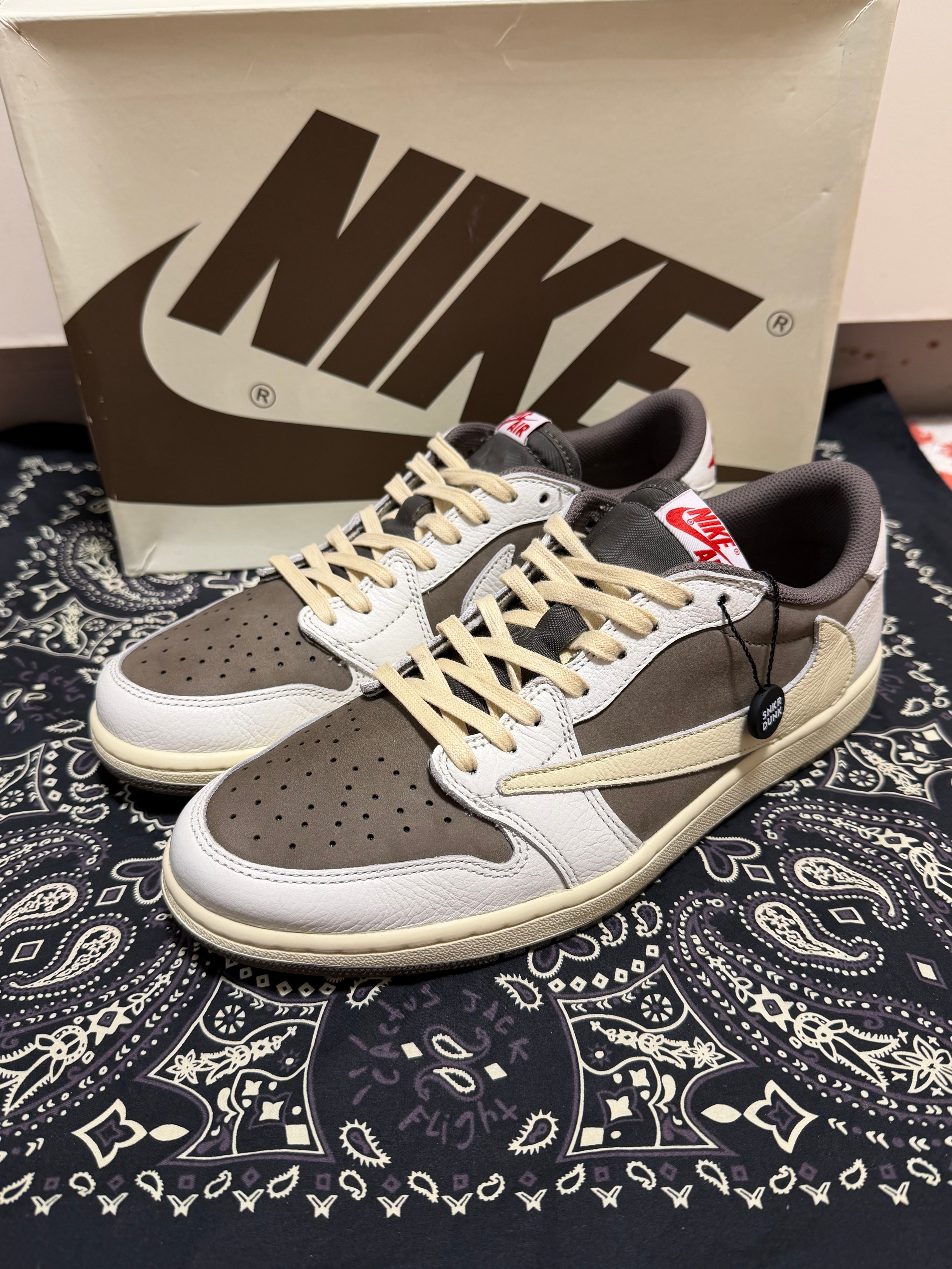 Travis Scott × Nike Air Jordan 1 Low OG SP "Reverse Mocha/Sail and Ridgerock"