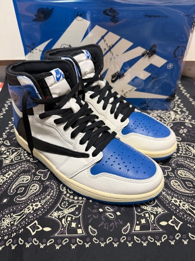 Travis Scott × fragment design × Nike Air Jordan 1 Retro High OG SP "Military Blue"