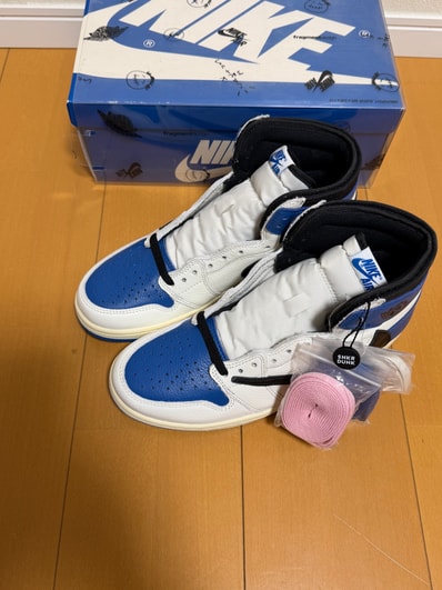 Travis Scott × fragment design × Nike Air Jordan 1 Retro High OG SP "Military Blue"
