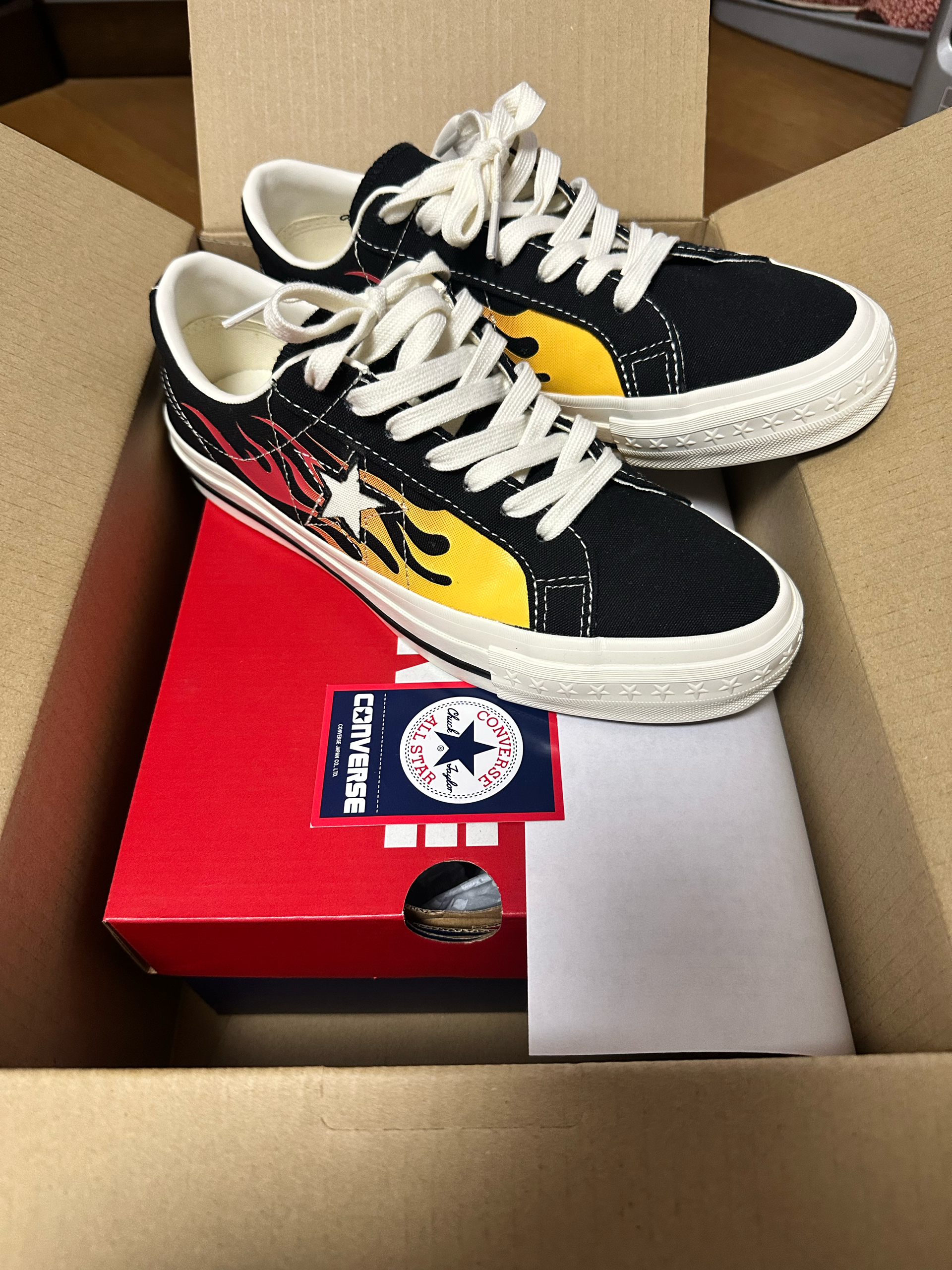 Converse One Star Aged Canvas Ignt "Black/Red Flame"