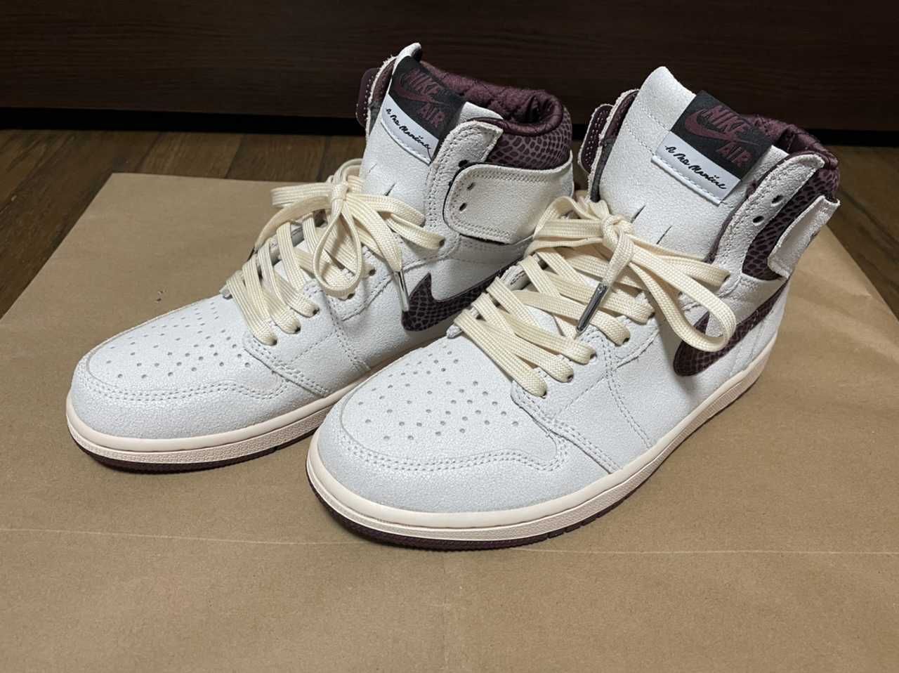 A Ma Maniere × Nike Air Jordan 1 Retro High OG "Sail and Burgundy"