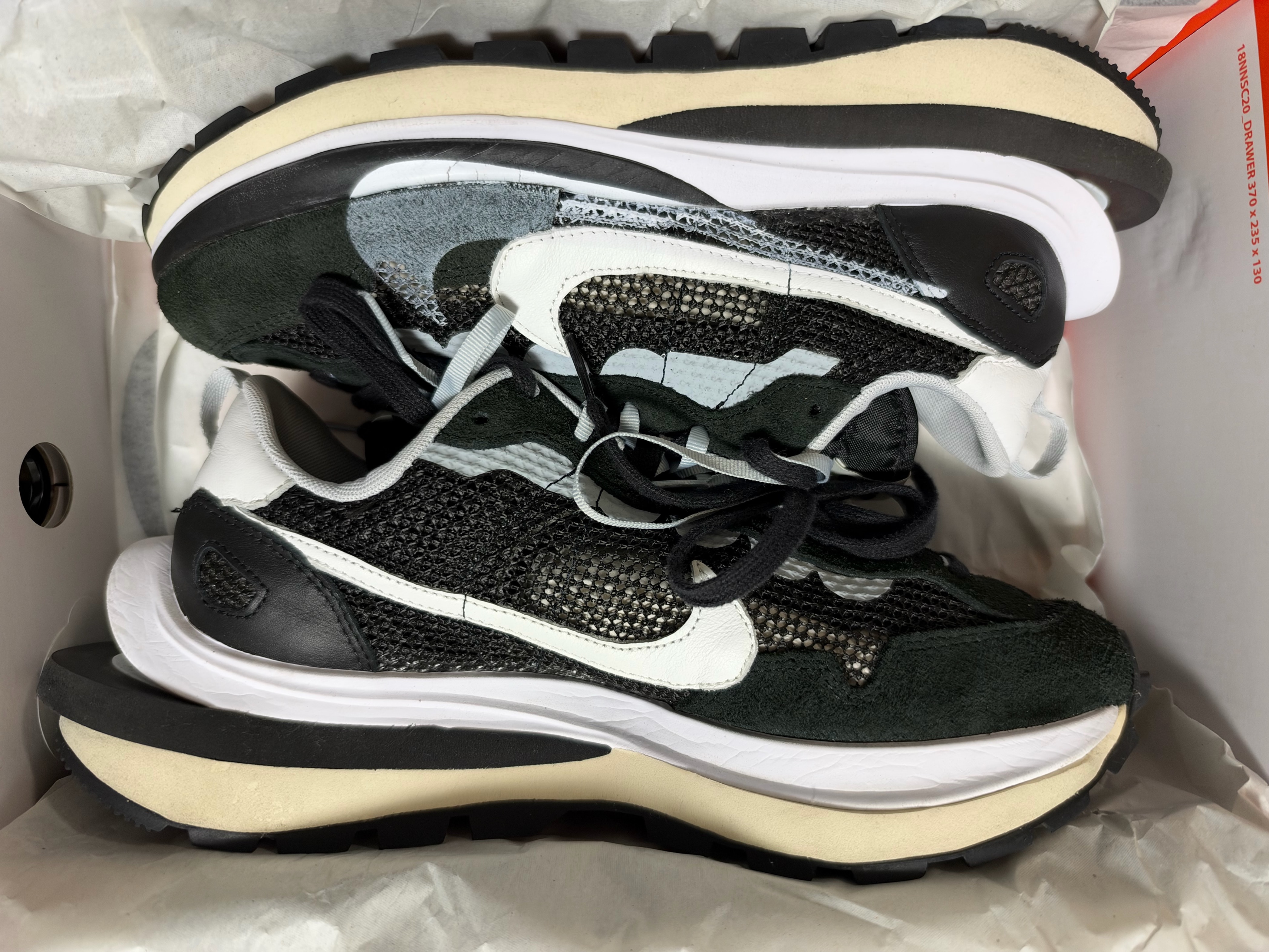 sacai × Nike Vapor Waffle "Black and White"
