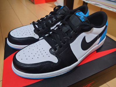 Nike Air Jordan 1 Low OG "Black and Dark Powder Blue/UNC"