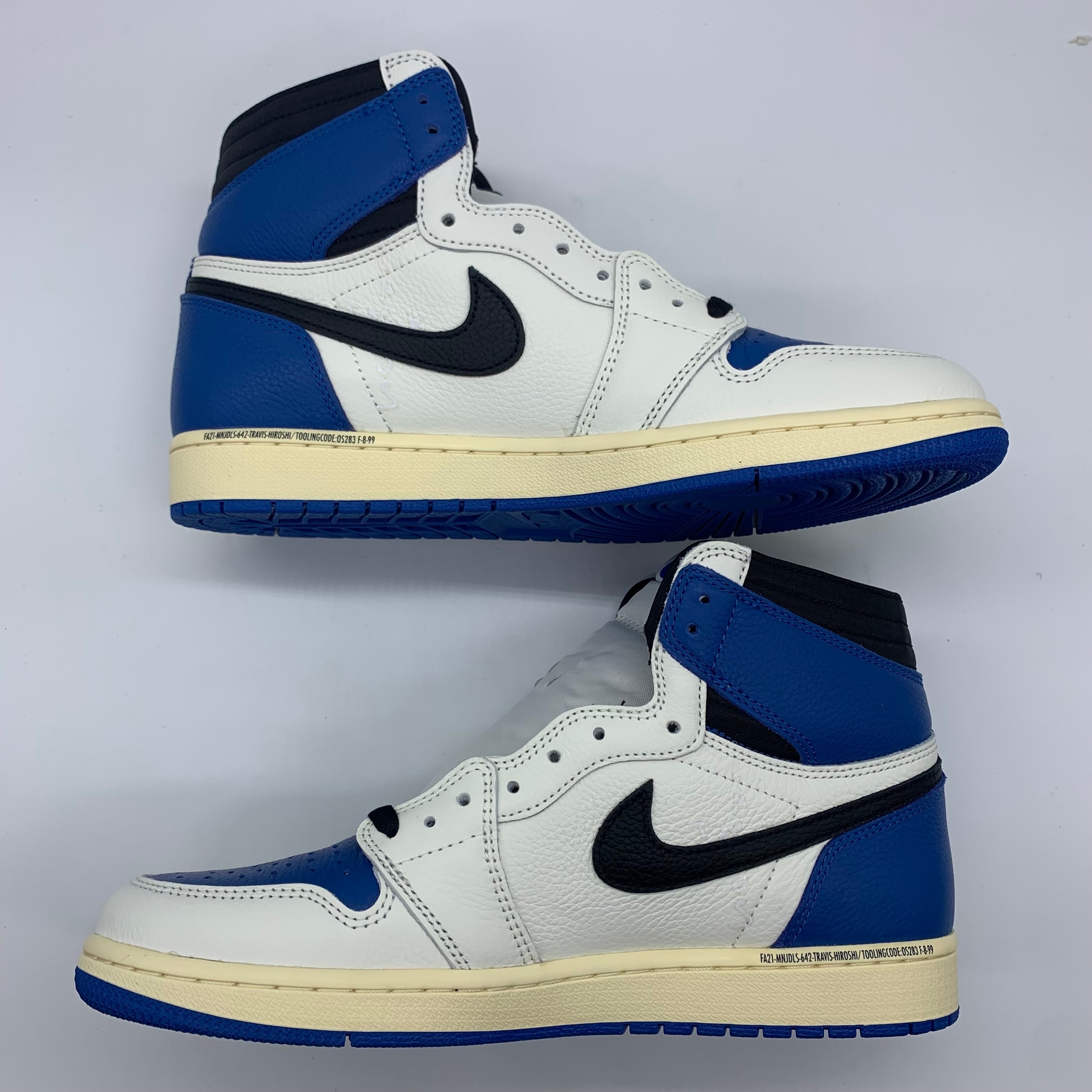 Travis Scott × fragment design × Nike Air Jordan 1 Retro High OG SP "Military Blue"