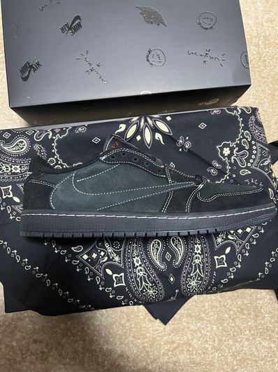 Travis Scott × Nike Air Jordan 1 Low OG SP "Black Phantom"