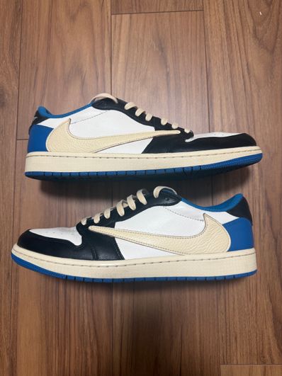 Travis Scott × fragment design × Nike Air Jordan 1 Low OG SP "Military Blue"