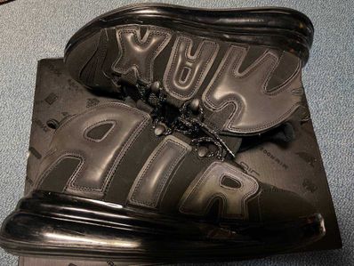 NIKE AIR MORE UPTEMPO 720 BLACK / METALLIC BLACK