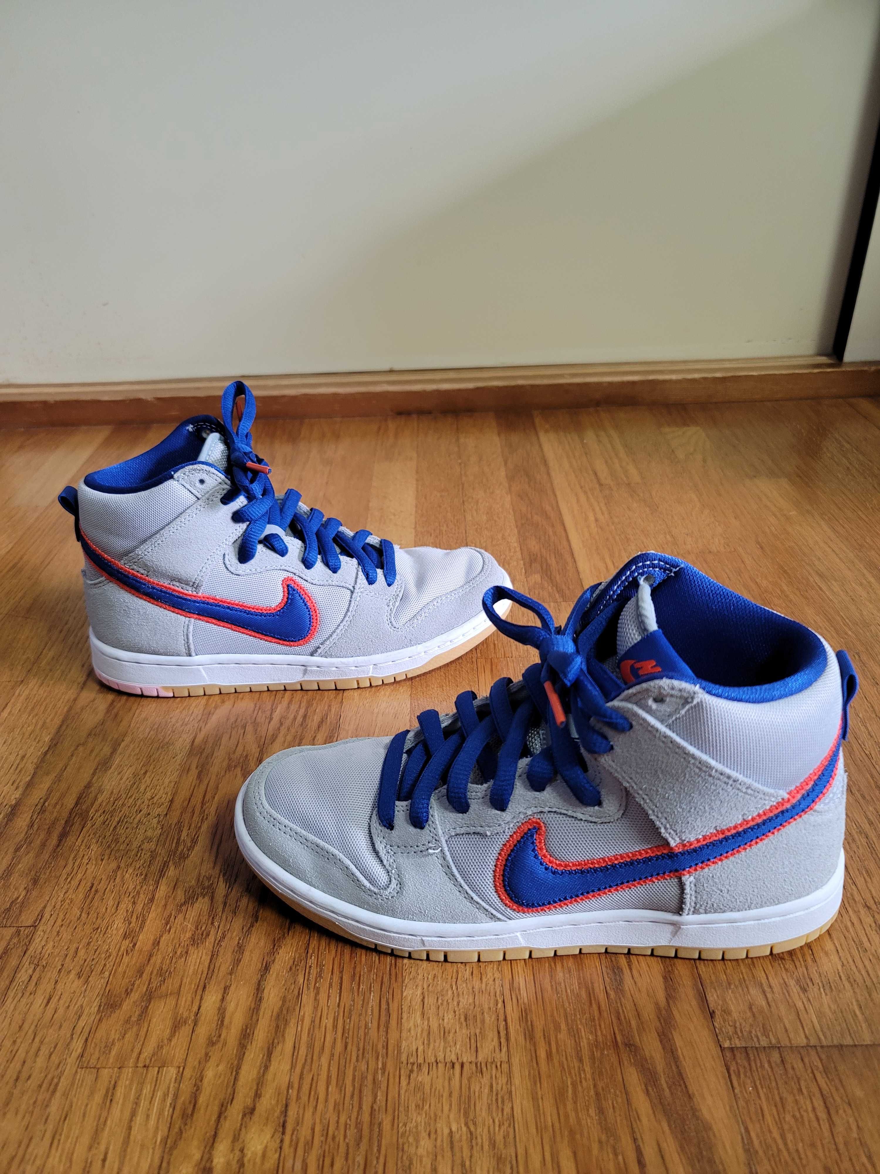 Nike SB Dunk High "Rush Blue and Team Orange/New York Mets" 