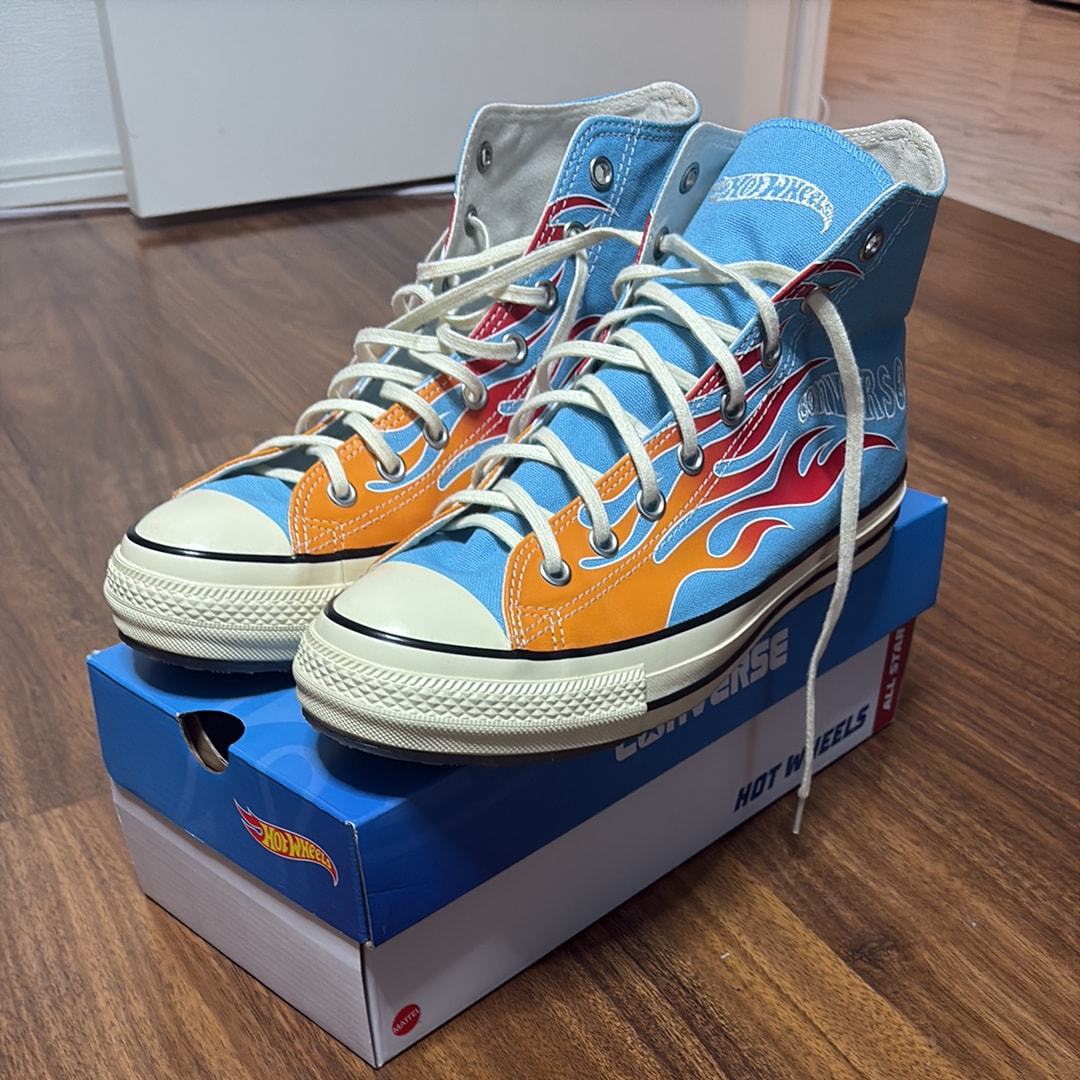 ホットウィール × コンバース オールスター エイジド FL ハイ "スカイブルー"