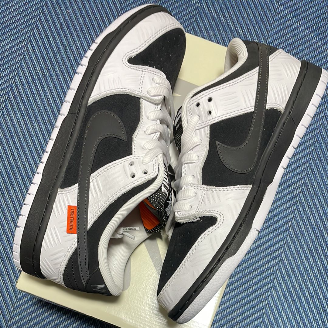 TIGHTBOOTH × Nike SB Dunk Low Pro QS "Black and White"