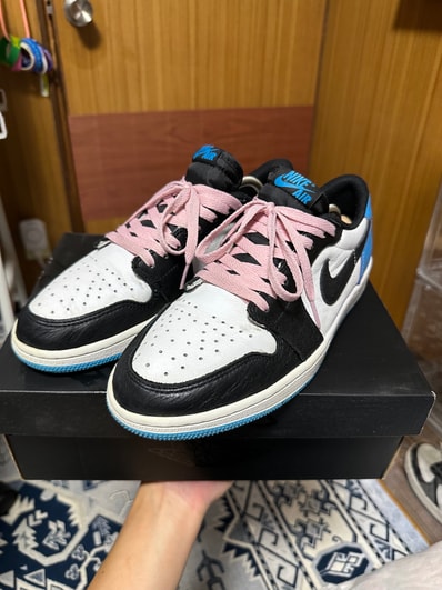 Nike Air Jordan 1 Low OG "Black and Dark Powder Blue/UNC"
