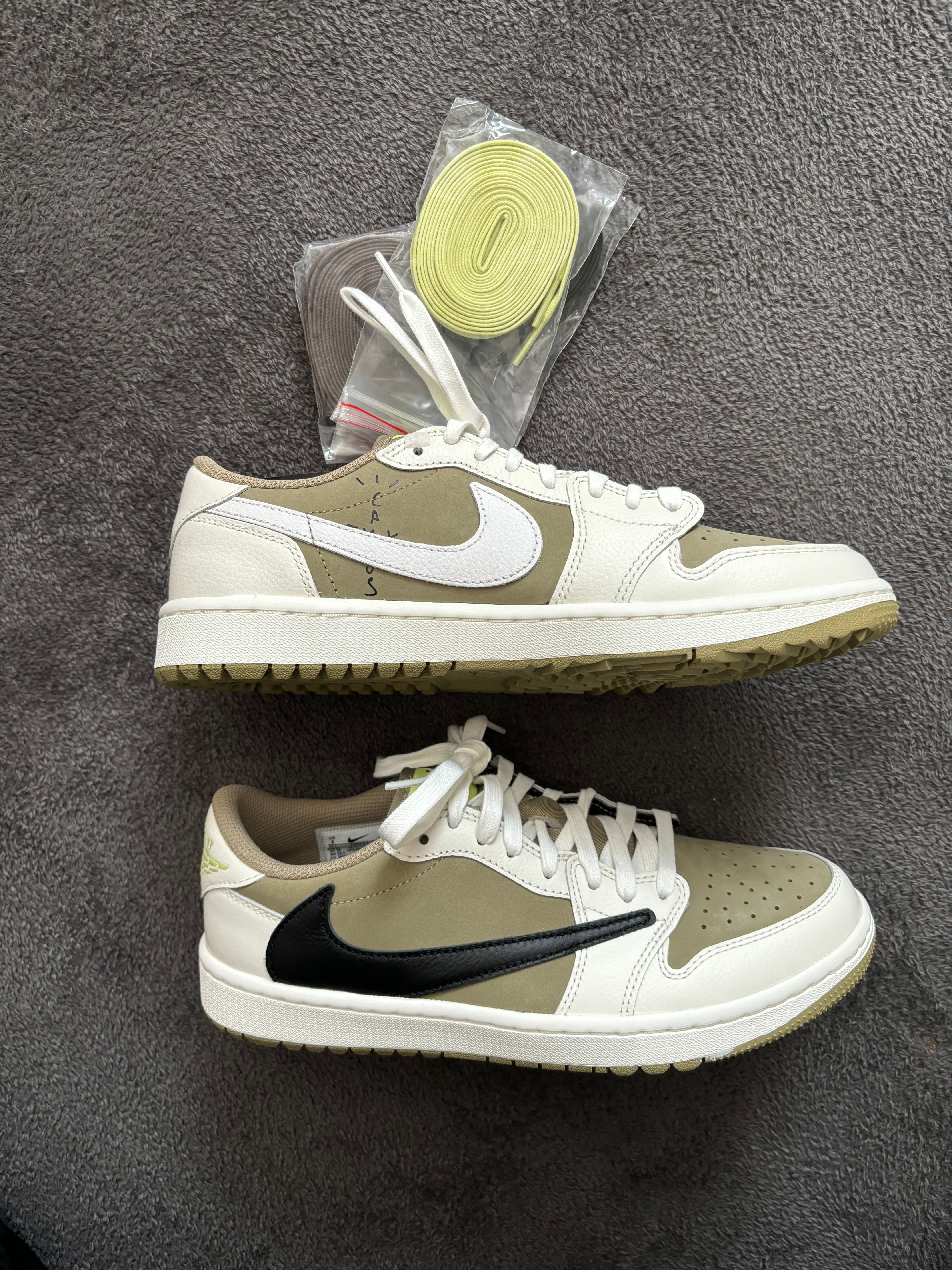 Travis Scott × Nike Air Jordan 1 Low Golf NRG "Neutral Olive"