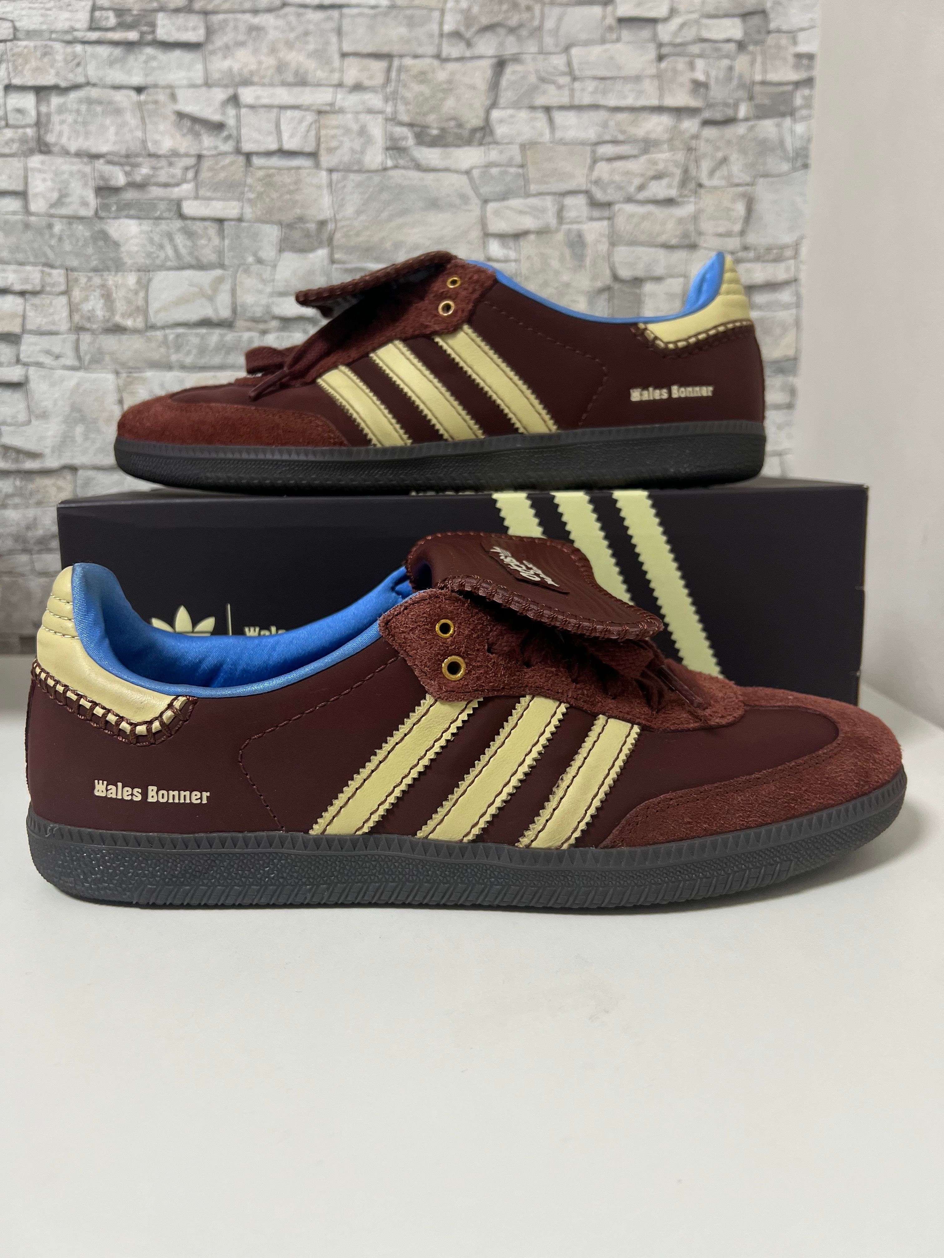 Wales Bonner × adidas Samba Nylon Low "Fox Brown/Sandy Beige/Lucky Blue"