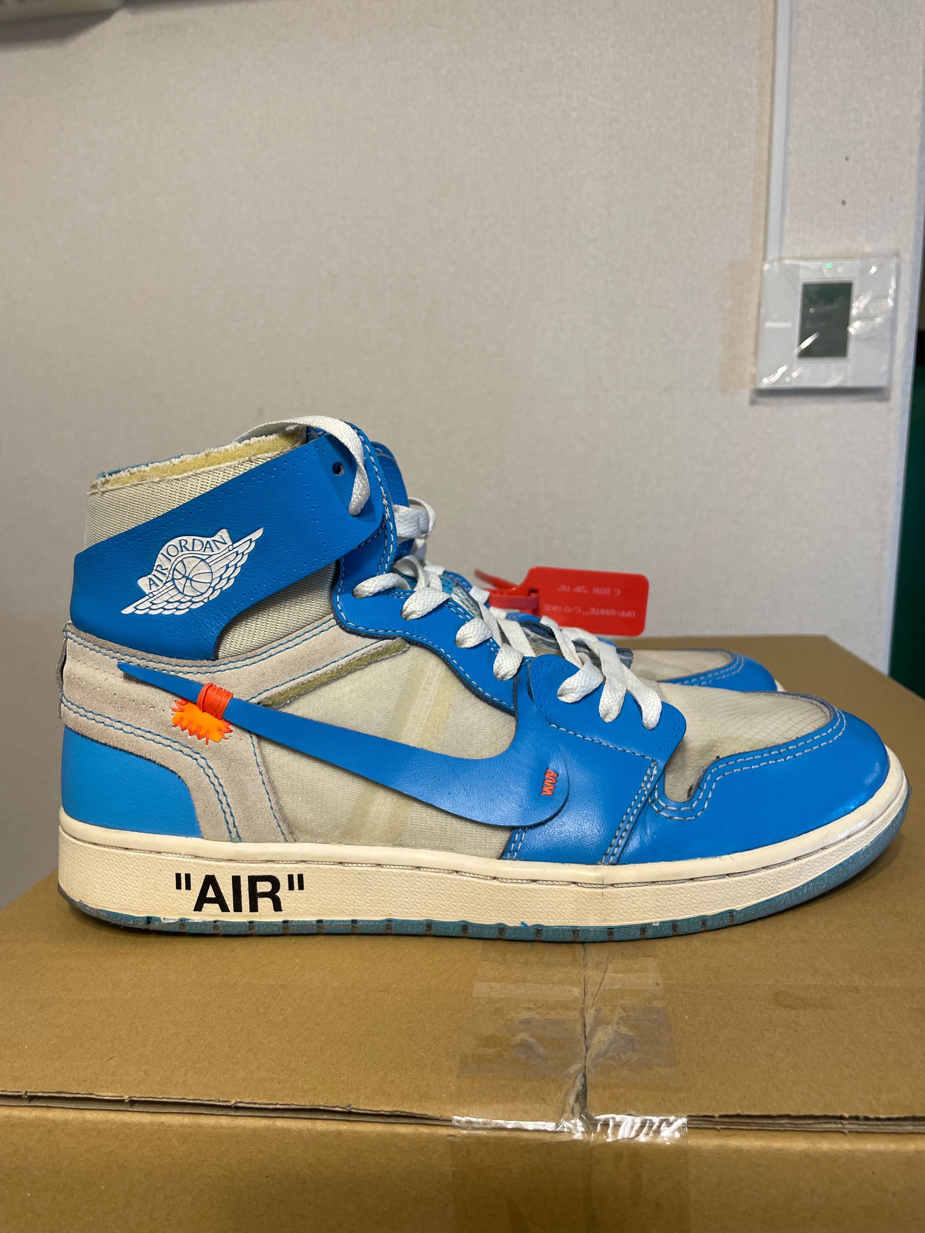 Off-White × Nike Air Jordan 1 High UNC "White/Dark Powder Blue"