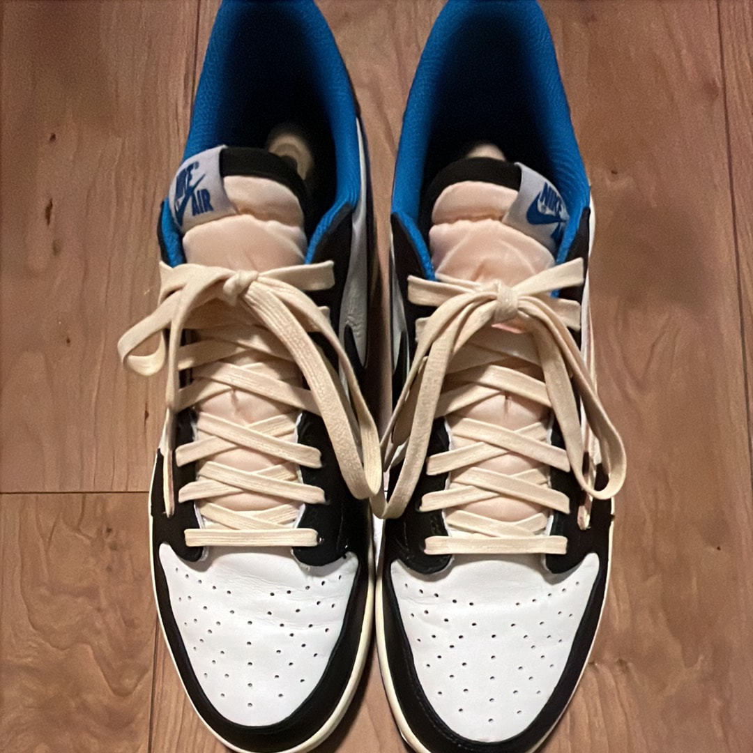 Travis Scott × fragment design × Nike Air Jordan 1 Low OG SP "Military Blue"