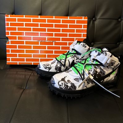 Off-White × Nike Air Force 1 Mid "Grim Reaper"