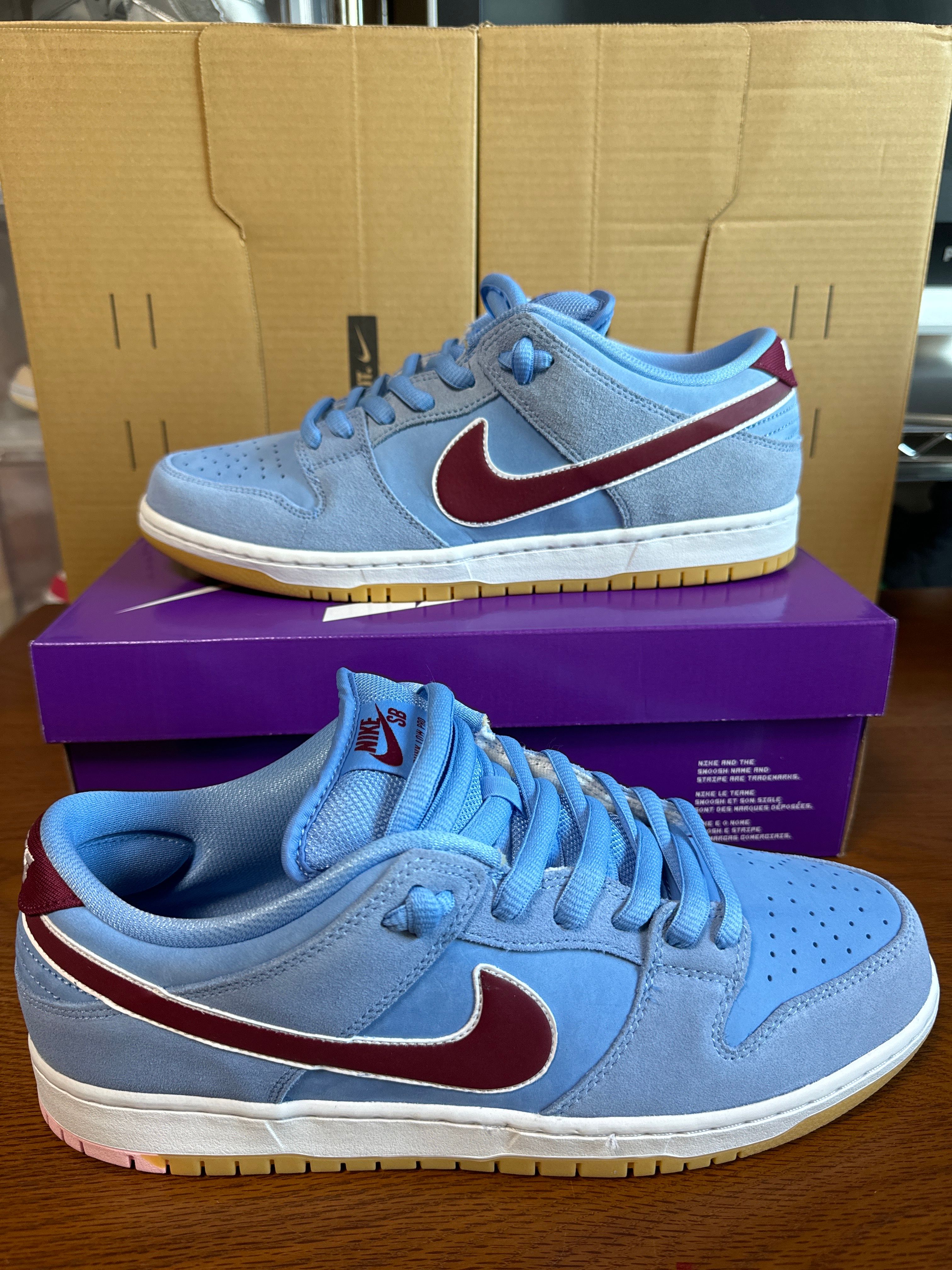 Nike SB Dunk Low Pro "Philadelphia Phillies/Valor Blue and Team Maroon"