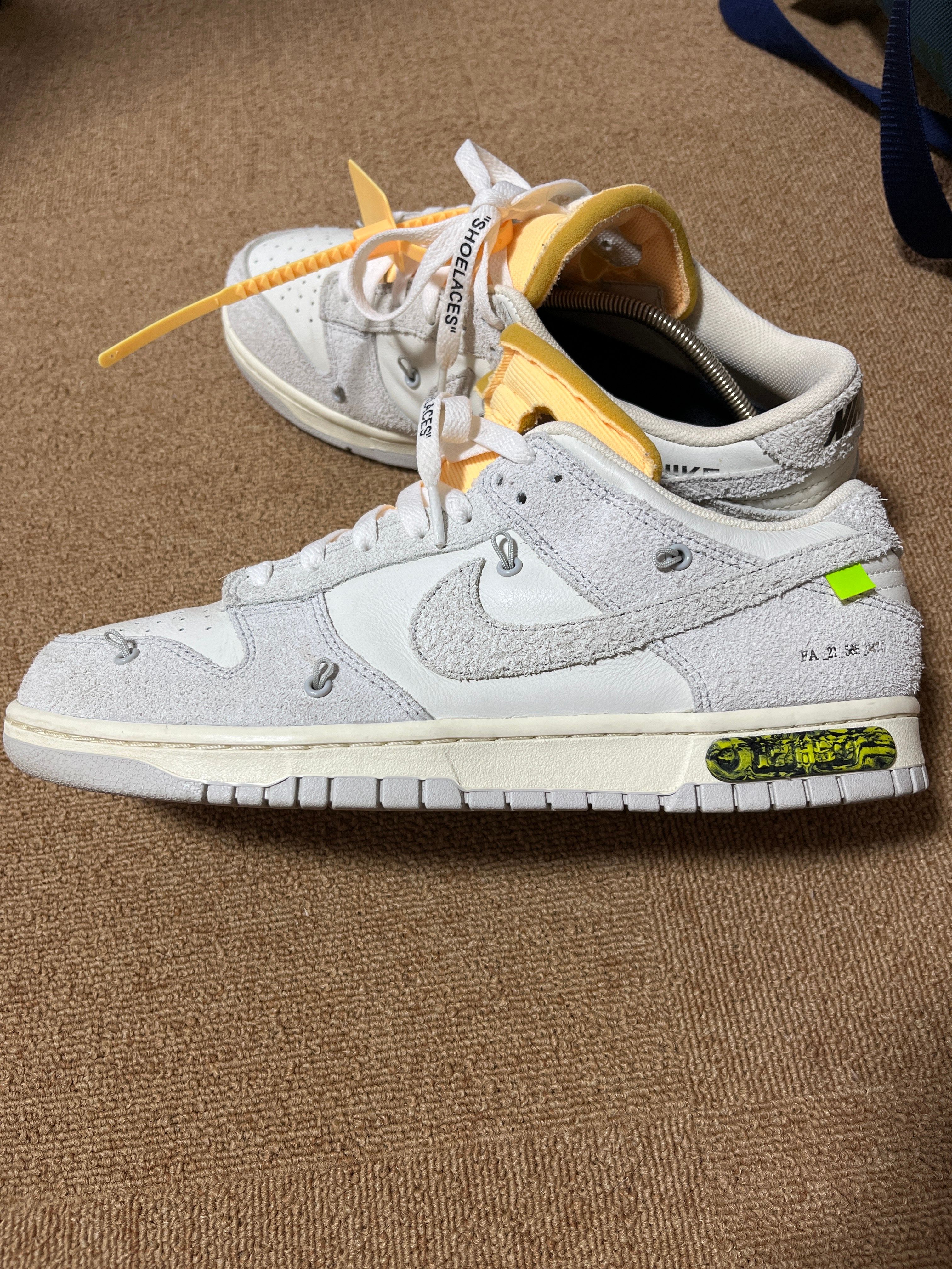 Off-White × Nike Dunk Low "Sail/Neutral Gray/Hyper Pink"
