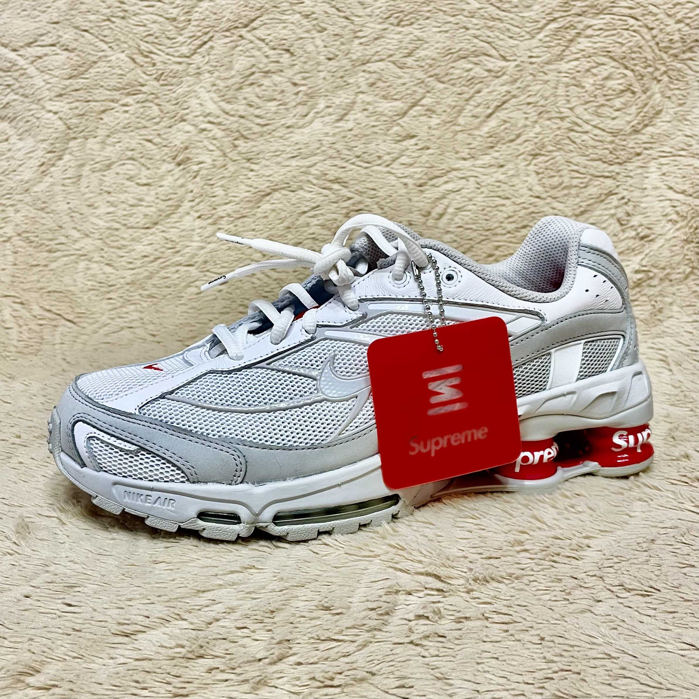 Supreme × Nike Shox Ride 2 "White/Grey Fog/Flat Platinum"