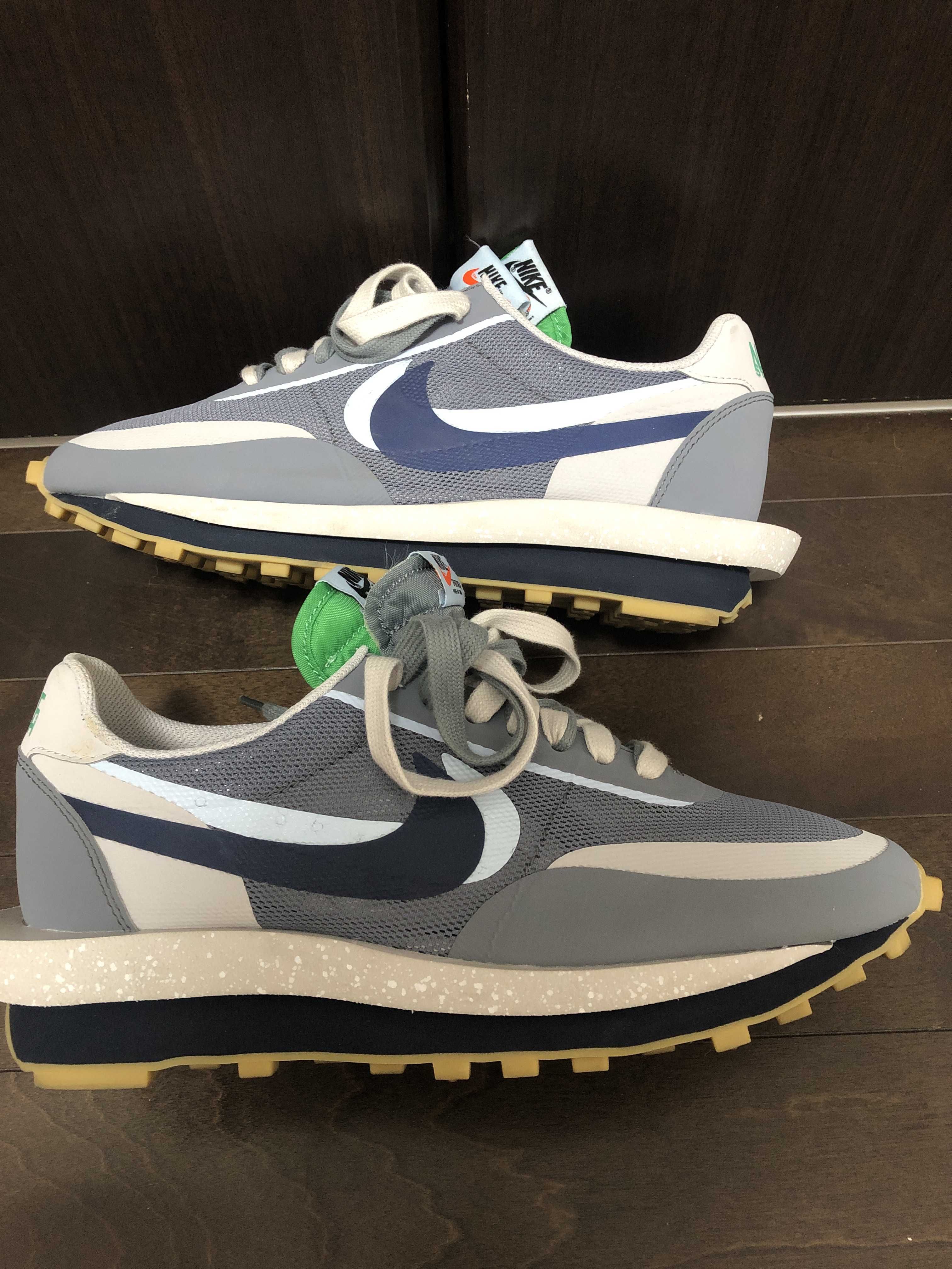 CLOT × Sacai × Nike LD Waffle "Grey Obsidian/Cool Grey"