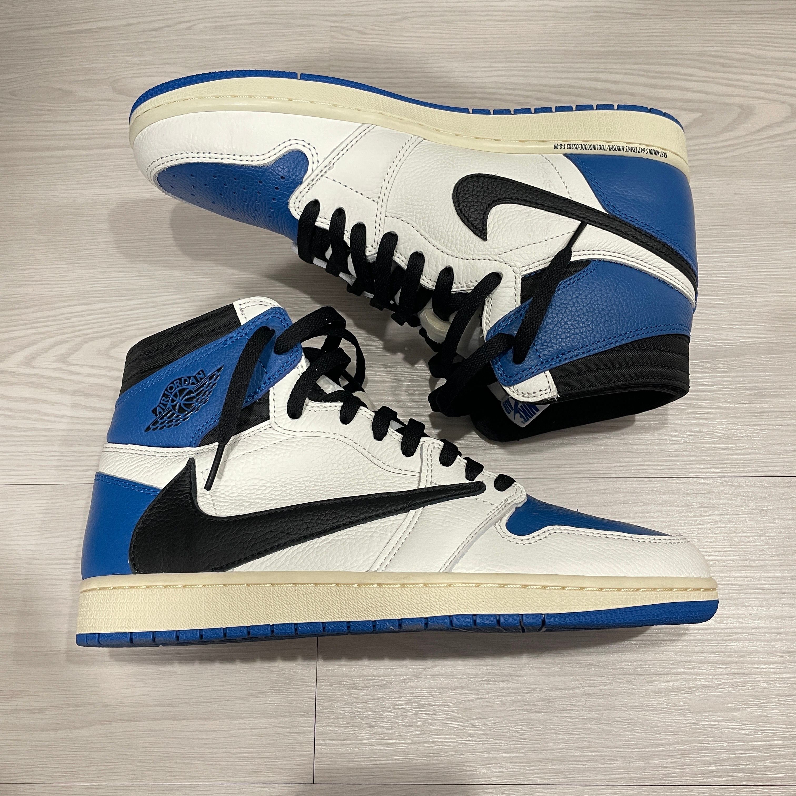 Travis Scott × fragment design × Nike Air Jordan 1 Retro High OG SP "Military Blue"