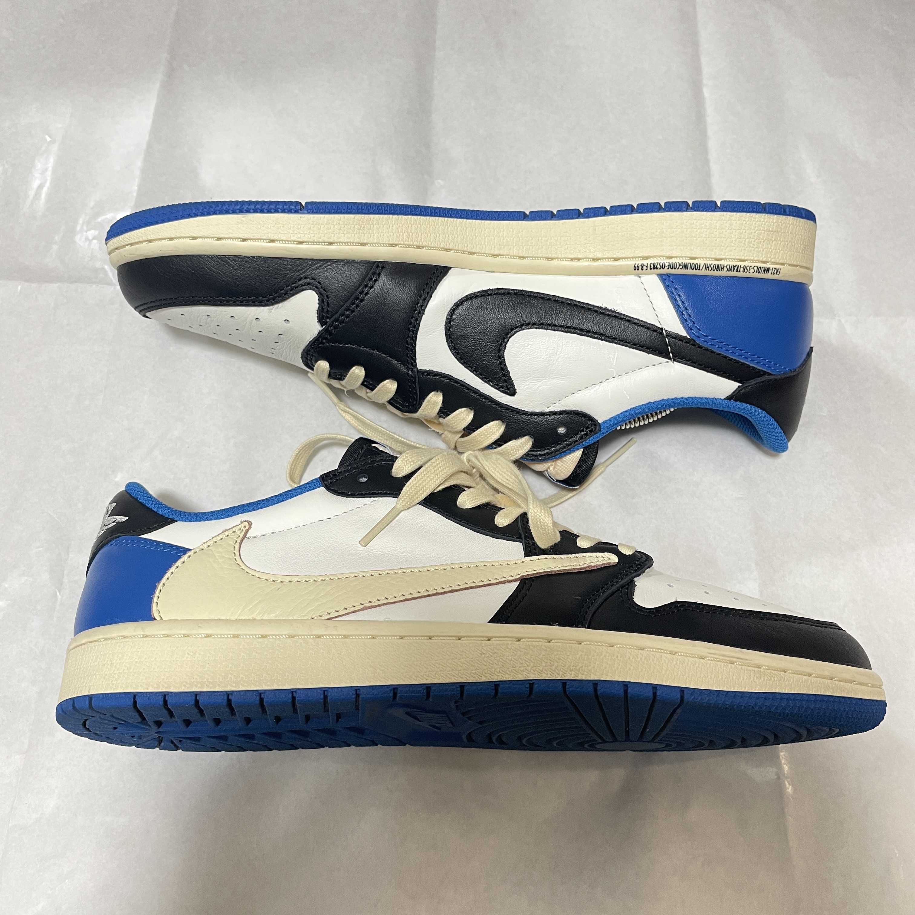 Travis Scott × fragment design × Nike Air Jordan 1 Low OG SP "Military Blue"