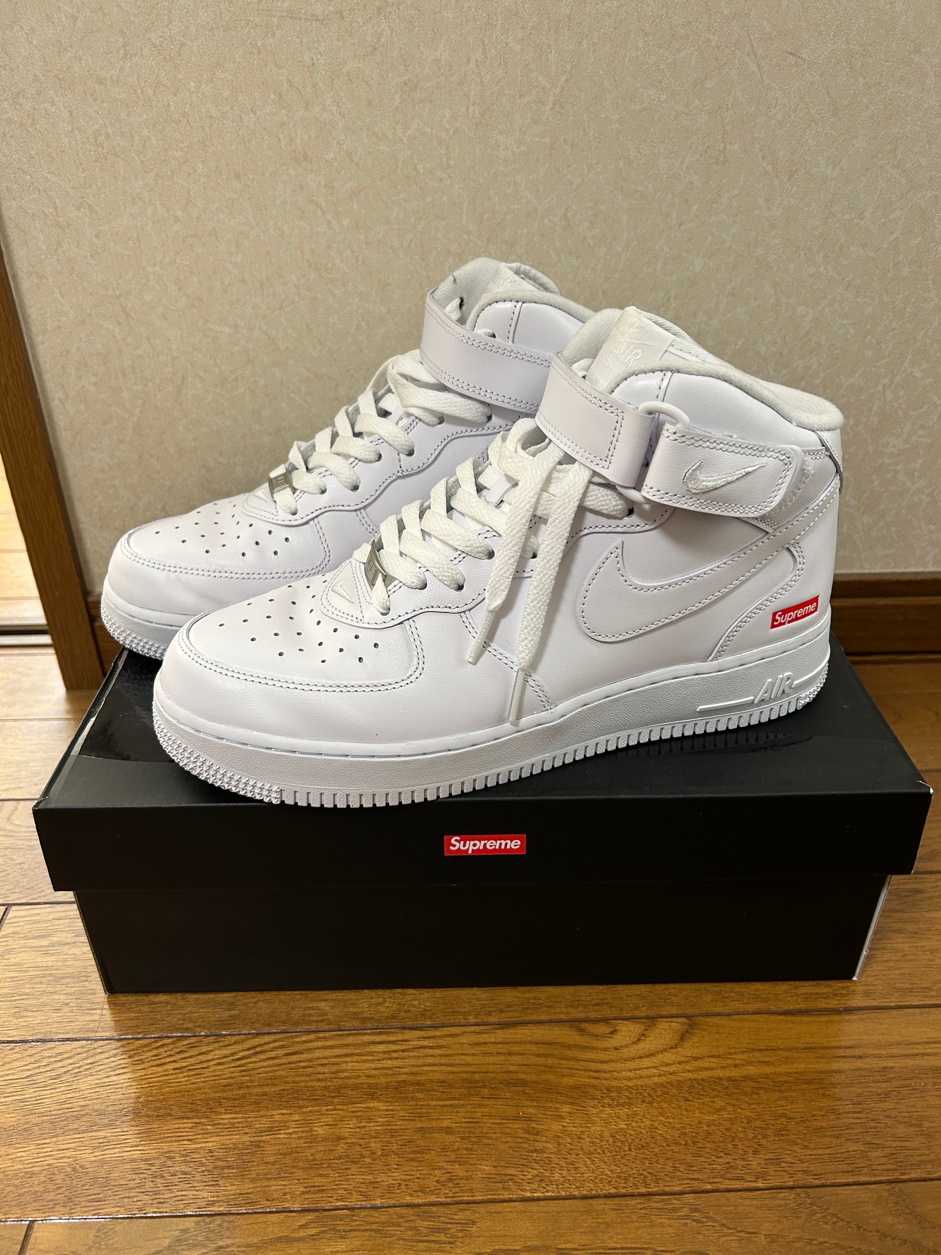 Supreme × Nike Air Force 1 Mid "White" FW24
