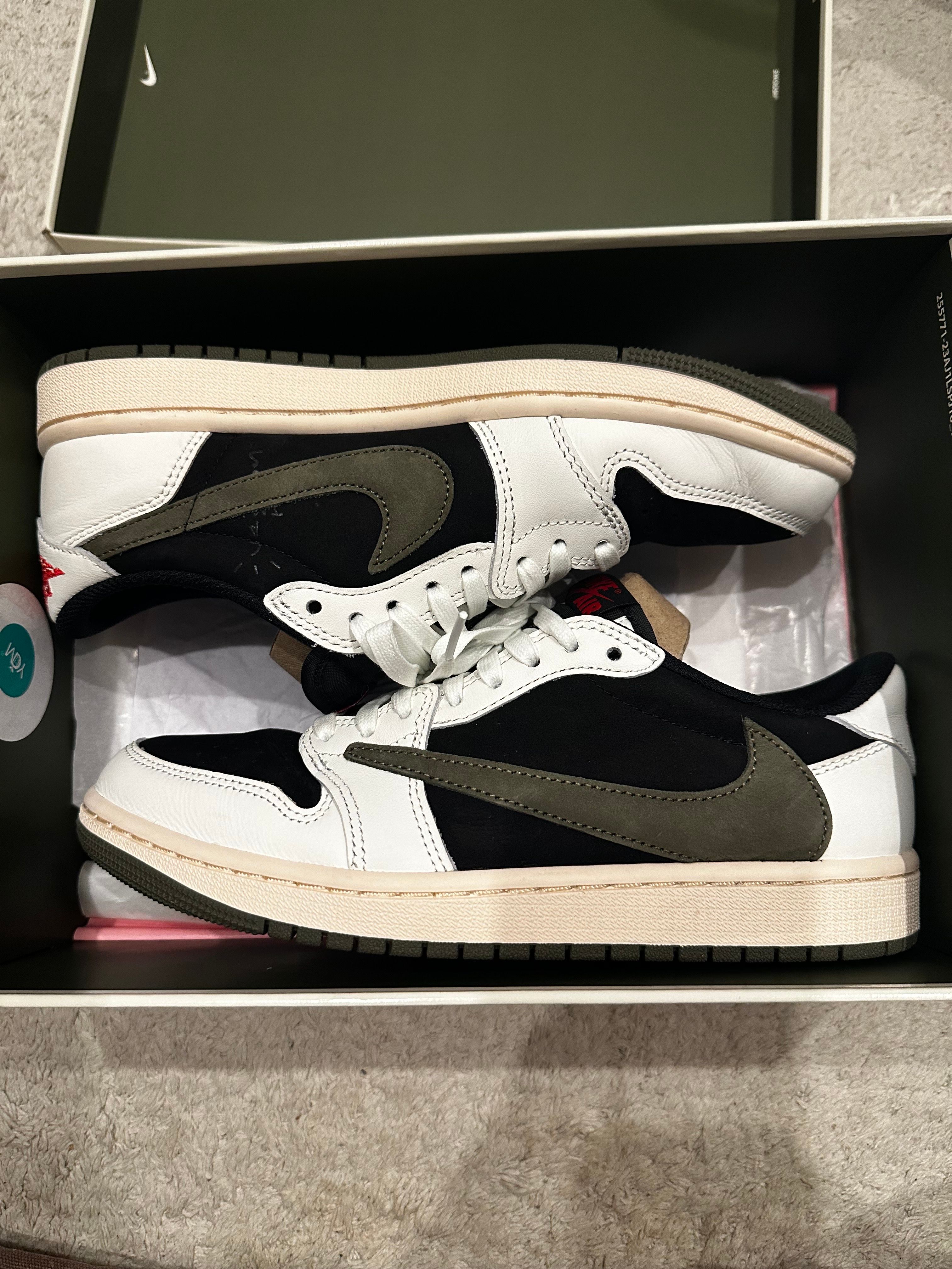 Travis Scott × Nike Women's Air Jordan 1 Low OG "Medium Olive"
